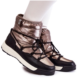 Botas de nieve mujer Memory Foam Big Star KK274275 Plata-Negro