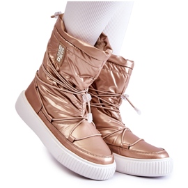 Botas de nieve con aislamiento para mujer Big Star KK274194 Beige-Oro