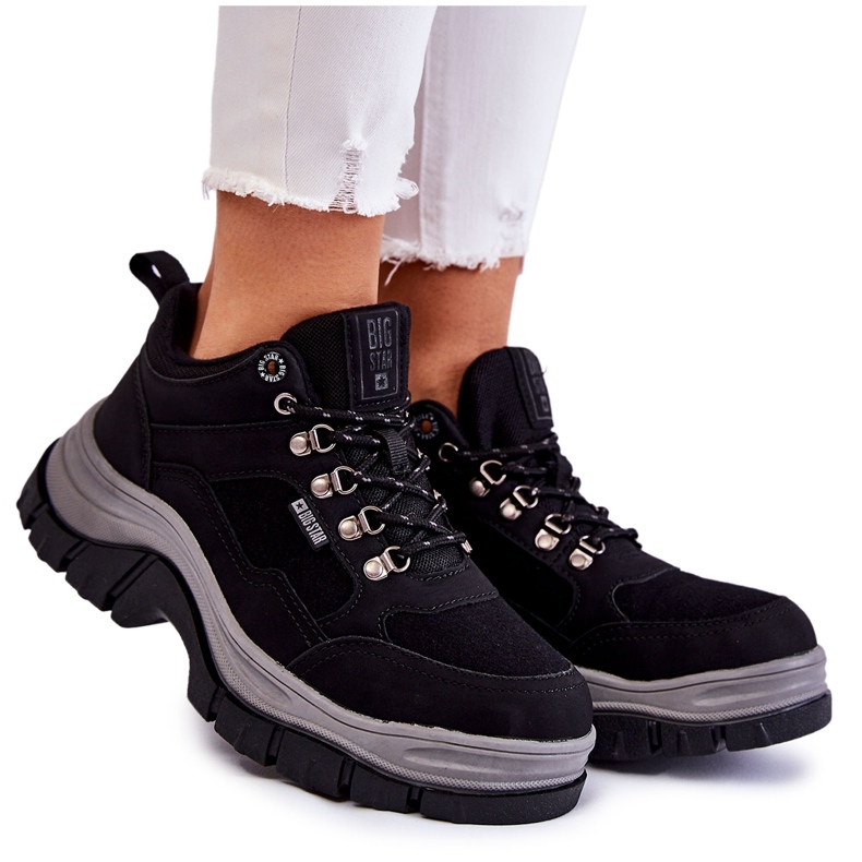 Zapatos Trekking Mujer Memory Foam Big Star KK274364 Negro