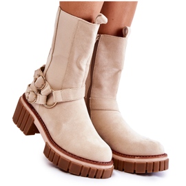 Botas Cálidas Mujer Ante Workers Beige Brinnon