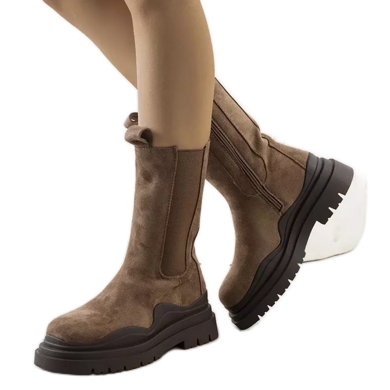 PA1 Botas plataforma Algade marrón