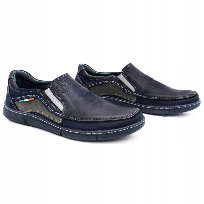 Olivier Zapatos mocasines de hombre 283GT, azul marino
