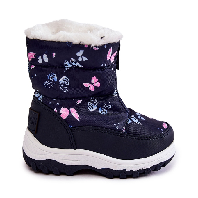 Botas De Nieve Para Niños Con Cremallera Big Star KK374236 Azul Marino