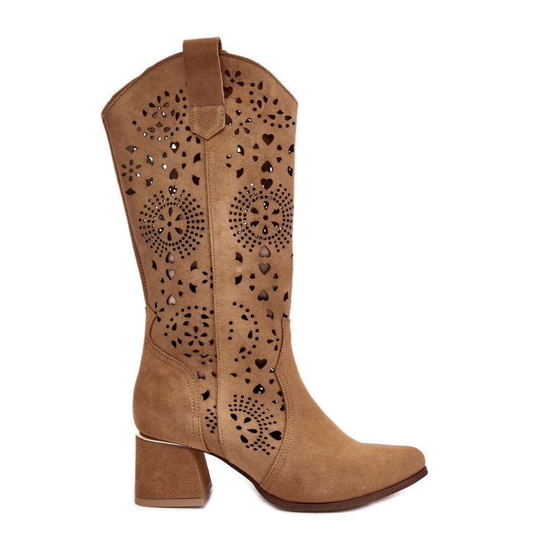 Botas Ante Calado Lewski Shoes 3171 Beige marrón