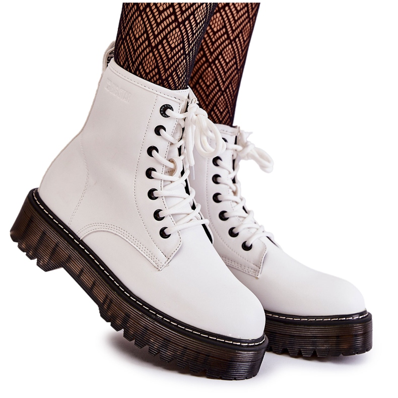 Botas de mujer con cremallera Big Star KK274536 Blanco Botas de mujer con cremallera Big Star KK274536 Blanco