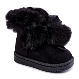Botas de nieve cálidas para niños y jóvenes Black Roofy negro