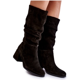 Botas Mujer Ante Arrugado Negro Alfra