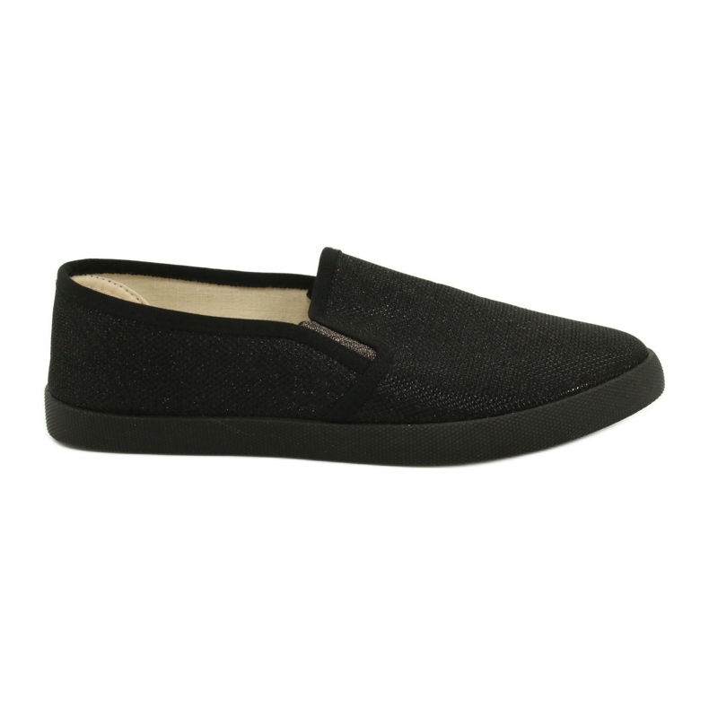Sabatina Zapatillas slip-on brillo negro DMC-15
