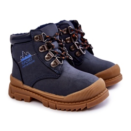 Botas Abrigadas Infantiles Trappers Azul Marino Walter