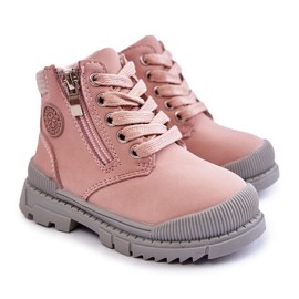 PE1 Botas con aislamiento de pelo para niños Pink Hopper Trappers rosa