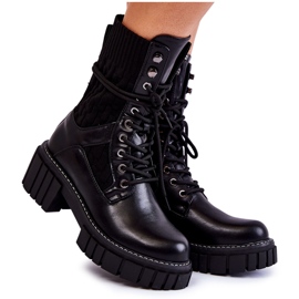 PE1 Botas Altas De Mujer Con Cremallera Negro Enroe