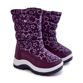 PE1 Botas de Nieve para Niños Terra Morado Cálido púrpura