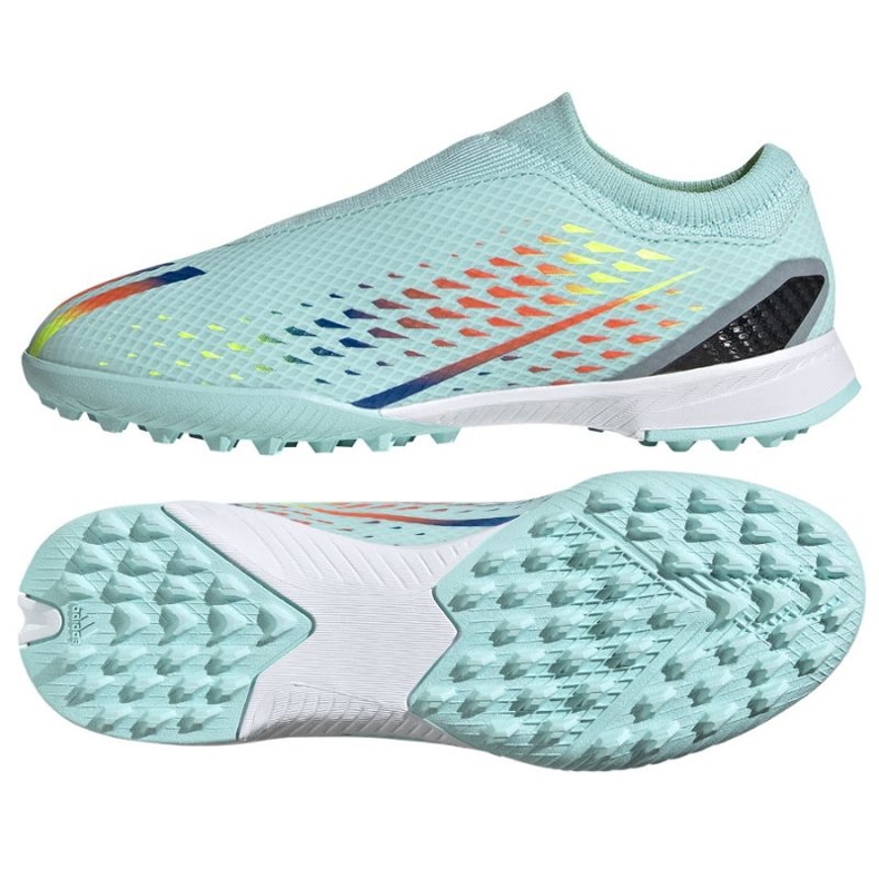 Botas de fútbol Adidas X Speedportal.3 Ll Tf Jr GW8477 azul azul