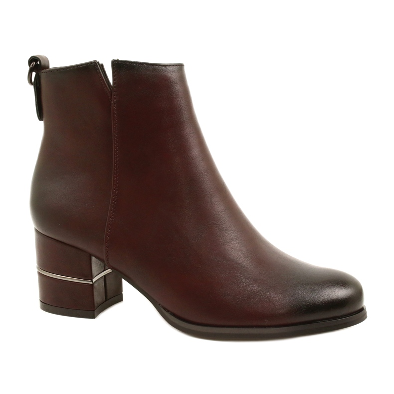 Botas burdeos de mujer de moda Poula M.Daszyński SA125A-2 rojo Botas burdeos de mujer de moda Poula M.Daszyński SA125A-2 rojo