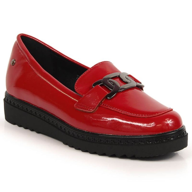 Mocasines lacados sobre plataforma Vinceza W JAN162B rojo