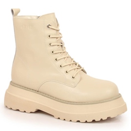 Botas plataforma piel Goe W INT1772 beige