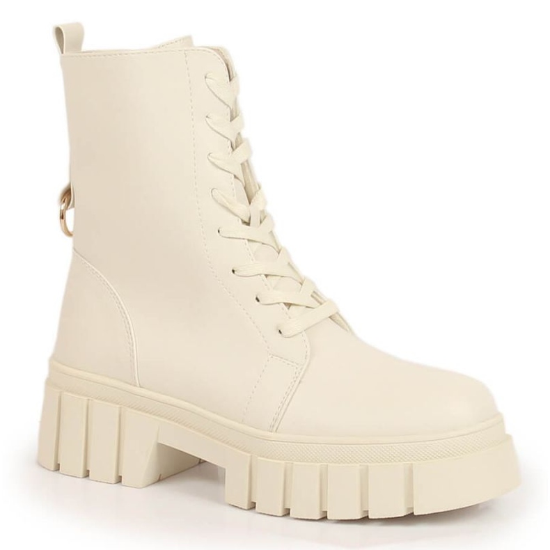 Botas con cordones y cremallera con aislamiento Sergio Leone W SK387B beige Botas con cordones y cremallera con aislamiento Sergio Leone W SK387B beige