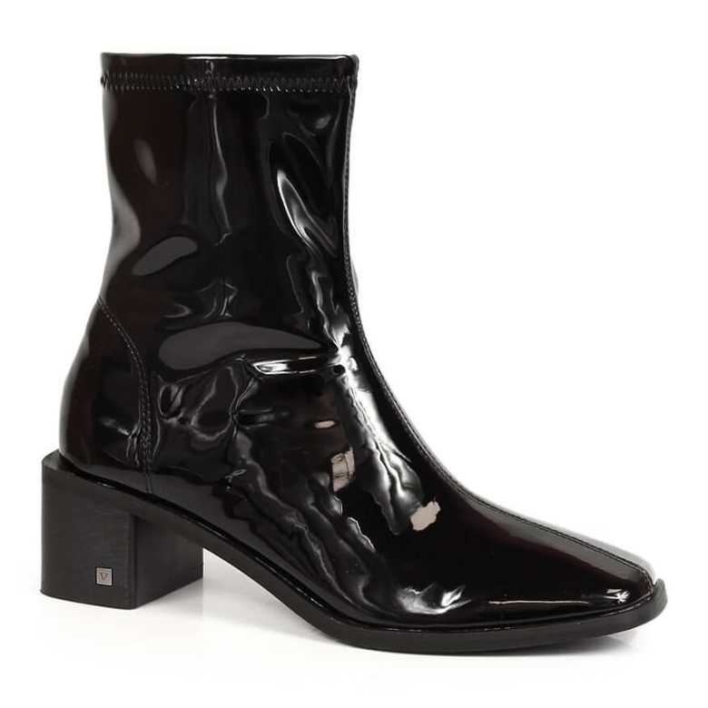 Botas de látex en el bloque Vinceza W JAN158 negro