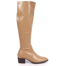 Botas con tacón Vinceza W JAN160B beige