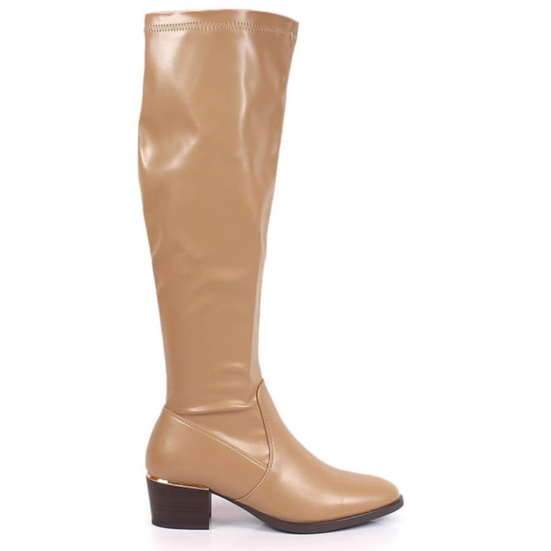 Botas con tacón Vinceza W JAN160B beige
