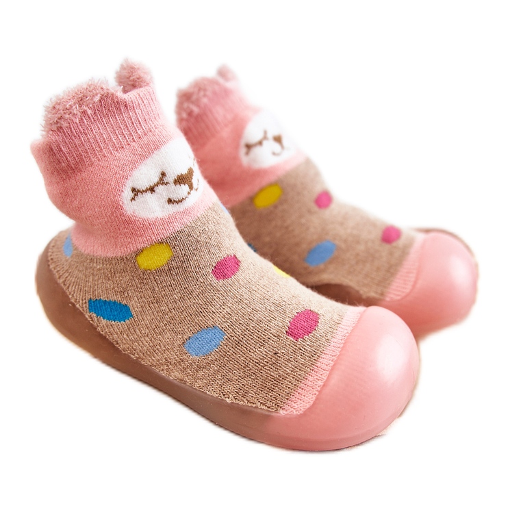 BEFADO S.A. Pantuflas Infantiles Niechodki Befado 002P019 Beige-Rosa azul