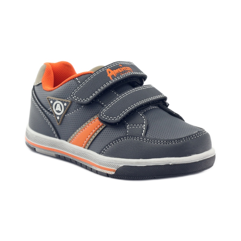 American Club Deportivas americanas CA51 con velcros gris naranja