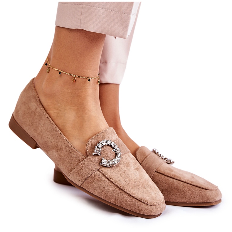 PS1 Mocasines clásicos de ante en beige oscuro de Halla