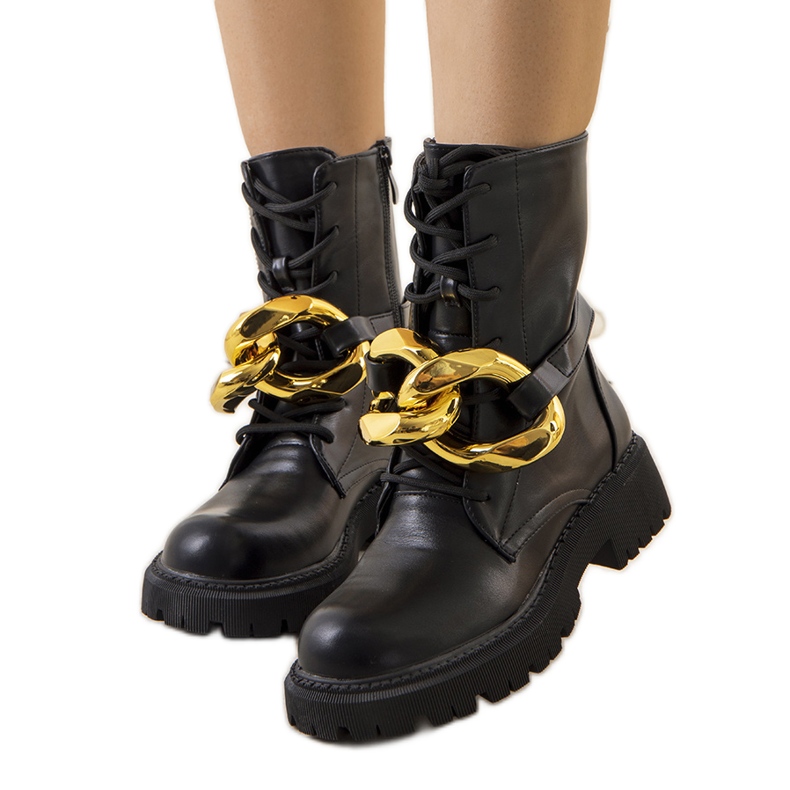 Botas de montaña negras con cadena Galar negro
