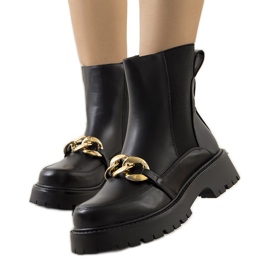 Botas negras con suela alta de Pesa negro