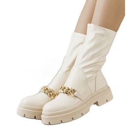 Botas Luisina beige de suela alta Botas Luisina beige de suela alta