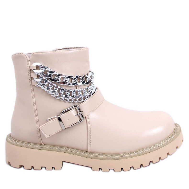 BM Botas con cadena Marvin Beige BM Botas con cadena Marvin Beige