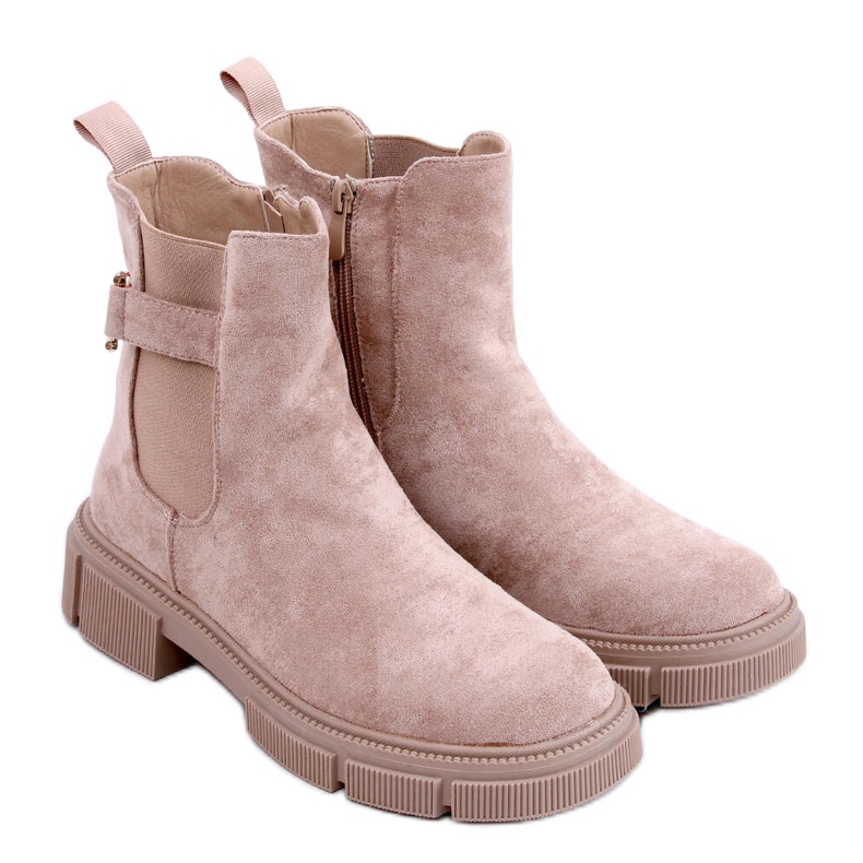 BM Botines Chelsea Mujer Chance Kaki beige