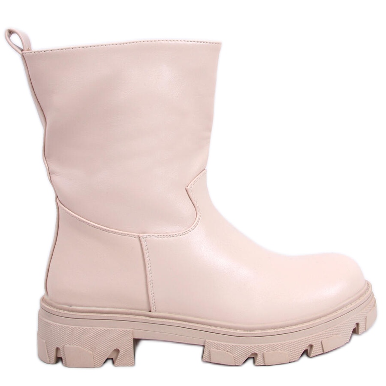 Botines Stevens Beige con pala recta Botines Stevens Beige con pala recta