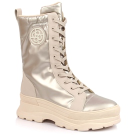 Botas de nieve beige metalizado para mujer Bugatti KK253134