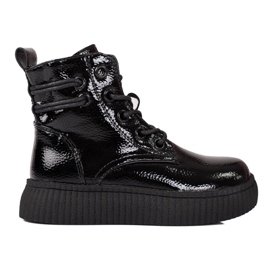 Botas negras para niñas en la plataforma Shelovet negro