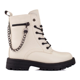 Botas niña con cadena Shelovet beige