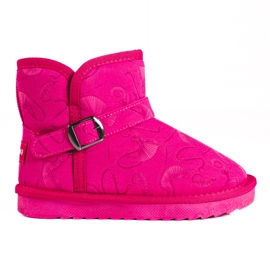 Botas de nieve de niña con estampado Shelovet en rosa rosado