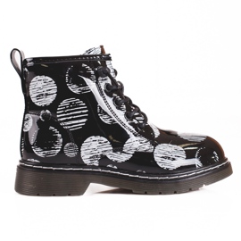 Botas de niña con estampado negro