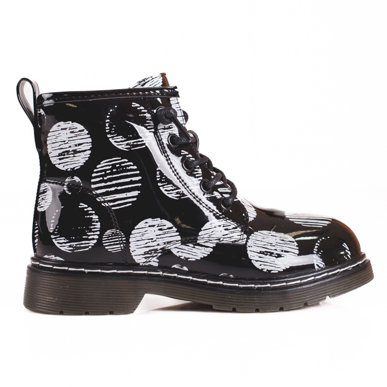 Botas de niña con estampado negro Botas de niña con estampado negro
