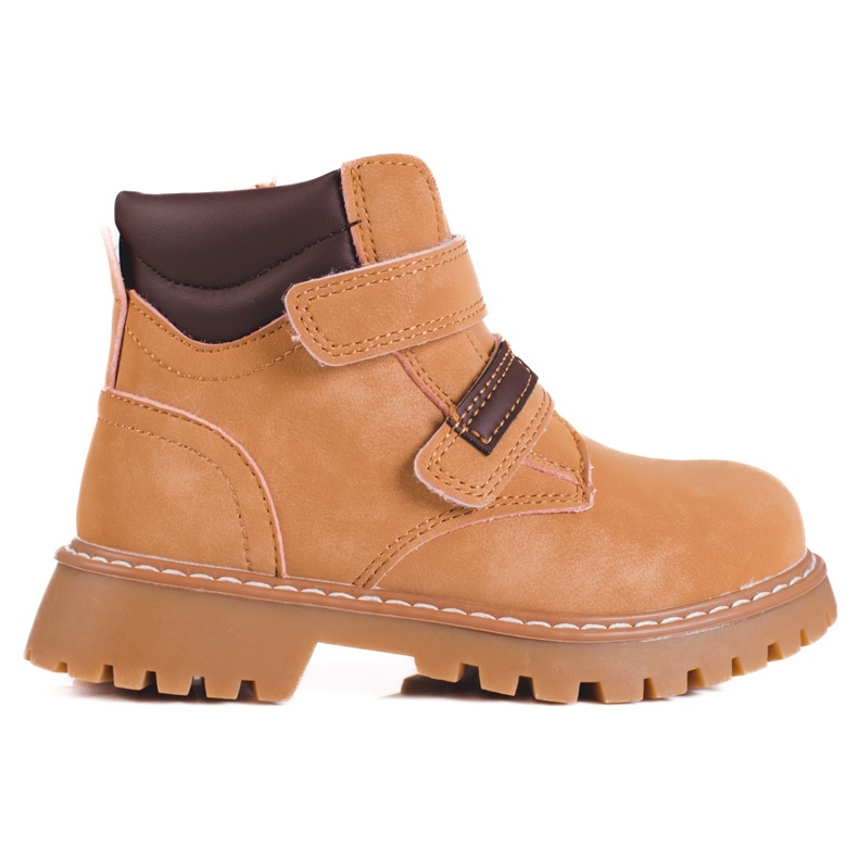 Botas marrones para niño con velcro Shelovet marrón