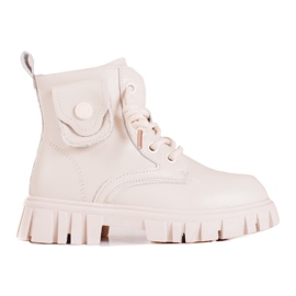 Botas beis niña con bolsillo Shelovet beige
