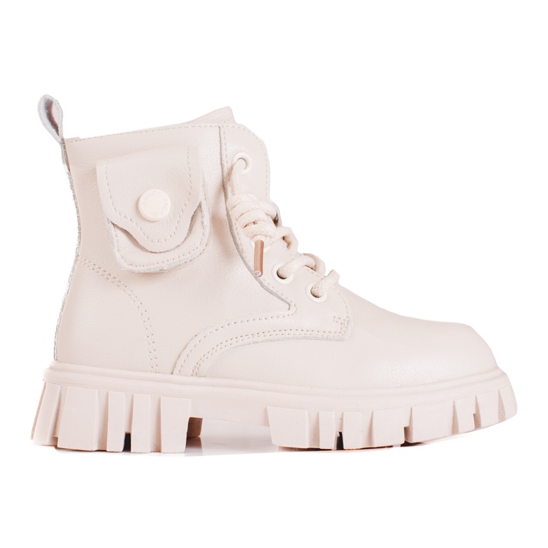 Botas beis niña con bolsillo Shelovet beige