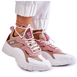 Deportivas Mujer Big Star KK274055 Beige blanco