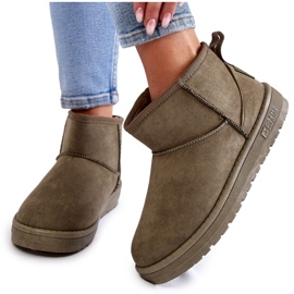 Botas de nieve cálidas para mujer Big Star KK274292 Caqui marrón Botas de nieve cálidas para mujer Big Star KK274292 Caqui marrón
