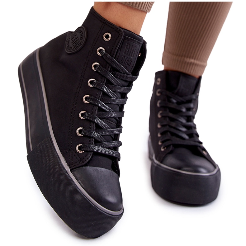 Zapatillas altas con aislamiento para mujer Big Star KK274173 Black negro