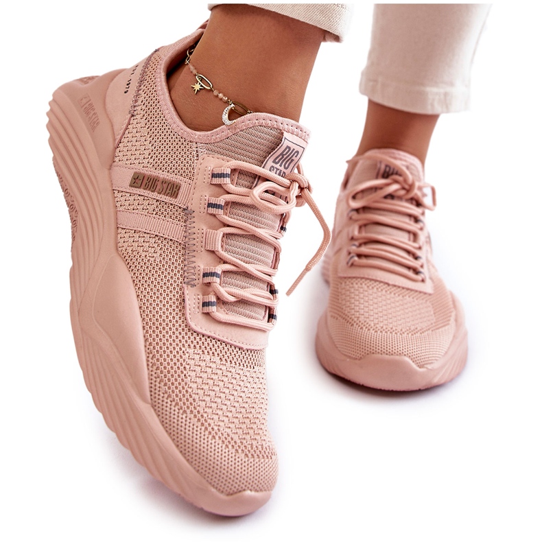Sneakers mujer Memory Foam System Big Star KK274348 Rosa rosado Sneakers mujer Memory Foam System Big Star KK274348 Rosa rosado