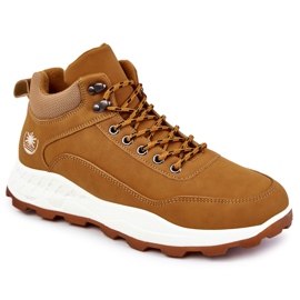 BM Zapatos de trekking cálidos para hombre Trappers Camel Otto marrón