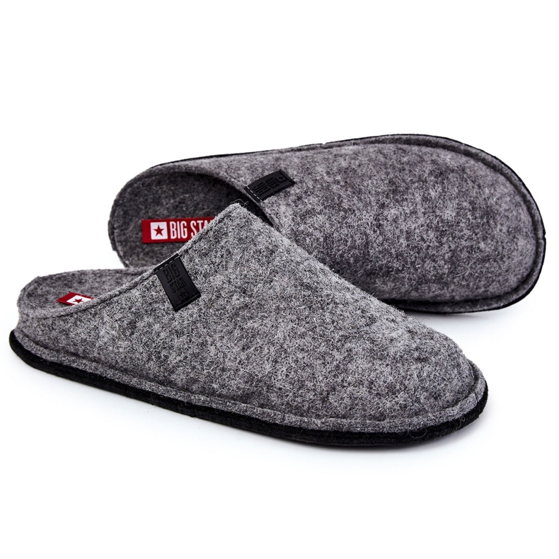 Pantuflas Clásicas de Hombre Big Star KK176001 Gris