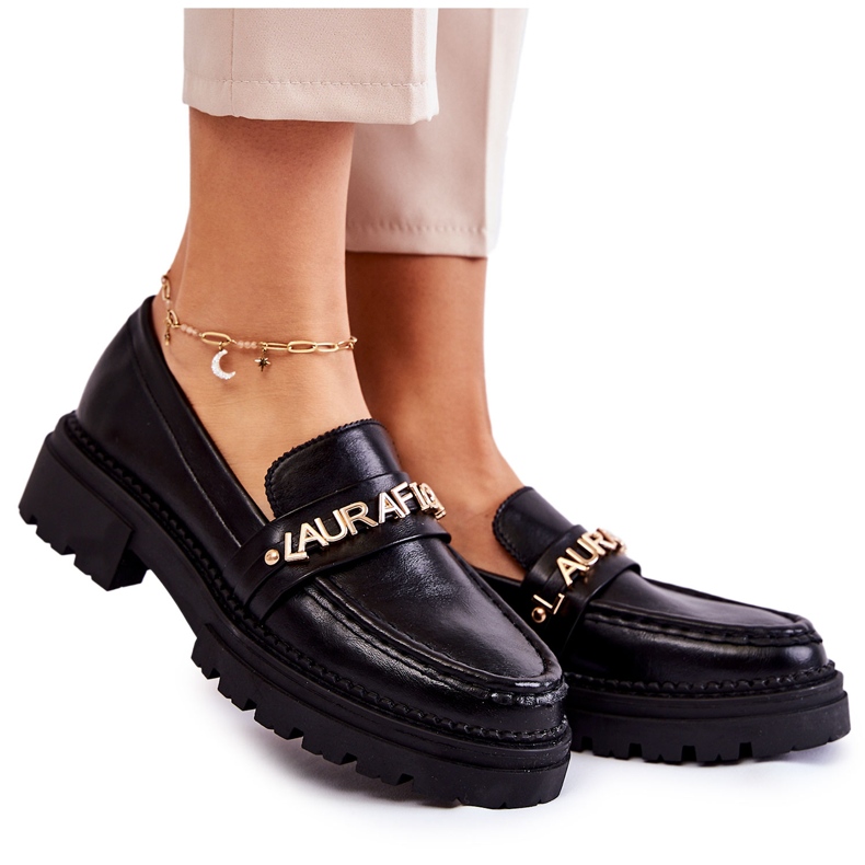 Mocasines Piel Letras La.Fi 210001B-PU Negro