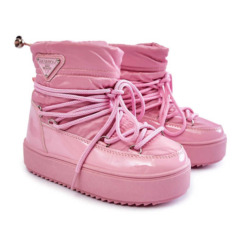 PM1 Rosa Botas de nieve con cordones Colina Warm rosado PM1 Rosa Botas de nieve con cordones Colina Warm rosado